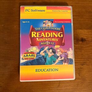 Vintage 1998 The ClueFinders Reading Adventures Ages 9-12 PC Mac 2 Disc